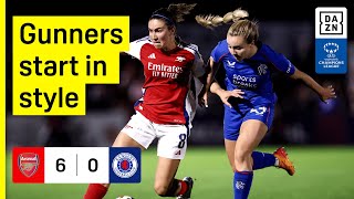 HIGHLIGHTS  Arsenal vs Rangers UEFA Womens Champions League Qualifying 202425 [upl. by Nerac]