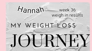 week 36 weigh in results smear test [upl. by Aratahs]