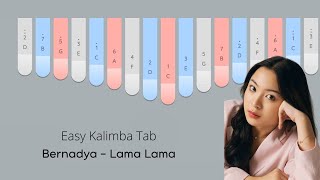 Bernadya  Lama Lama  Easy Kalimba Tab  Keylimba Tutorial [upl. by Neersan]