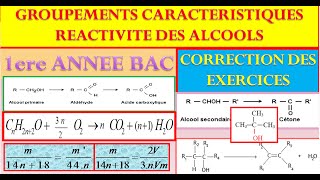 EXERCICES SUR LES ALCOOLS POUR 1 ANNEE BAC BIOF [upl. by Cresa767]