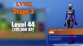 STAGE 3 quotLYNXquot SKIN Unlocked Fortnite Season 7 Color Changing Battle Pass Skin [upl. by Fontes]