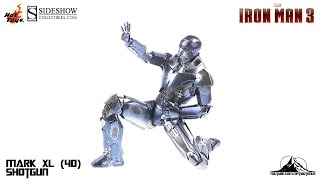 Hot Toys Iron Man 3 Mark XL40 quotShotgunquot Video Review [upl. by Ardnahsal]