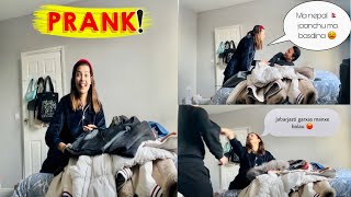 Returning back to nepal from uk🥹🥹Prank on bishalgurung1276 [upl. by Anestassia]