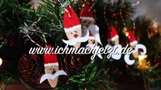 Anhänger Weihnachtsmänner aus Holz DIY  Shabby Chic  Basteln [upl. by Roosnam]