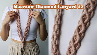 Macrame Lanyard TUTORIAL  Badge Holder  STEP BY STEP  Beginner Friendly  WeaveyStudio [upl. by Anhsirk]