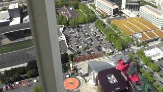 Seattle Space Needle Elevator Ride View amp Observation Deck [upl. by Anilyx]