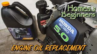 How to Change the Oil on a Honda 5hp Engine GC160 [upl. by Yelda]