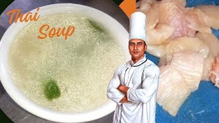 Thai Chicken clear soup recipe 🍲 restaurant style chicken Thai soupby Tasleem food style Fort [upl. by Ydnolem560]