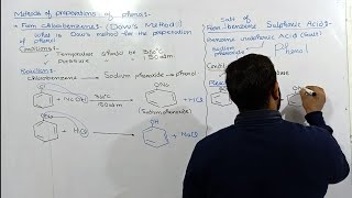 Methods of preparation of phenol  Dows method amp From benzene Sulphonic acid  12th class  ch11 [upl. by Nitsid]