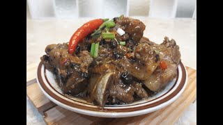 YUMMY AND SPICY PORK SPARERIBS with TAUSI a la HEN LIN  Sinangkutsang Pinoy [upl. by Thorndike]