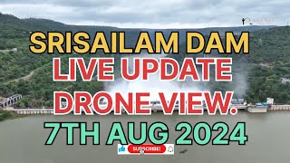 Srisailam Dam Gates Open Drone View Checkout water level [upl. by Hinman]