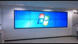 Video wall  WePresent WiPG1500  Spinetix HMP 200  Soluciones para un Video Wall 4x2 [upl. by Yuh920]