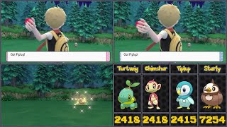 Pokémon BDSP  7254 SR  SHINY STARLY  UNCATCHABLE STARTER [upl. by Hardej]