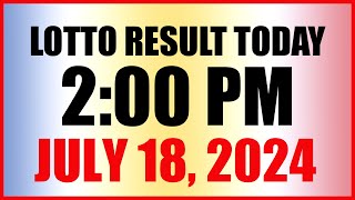 Lotto Result Today 2pm July 18 2024 Swertres Ez2 Pcso [upl. by Namlak136]