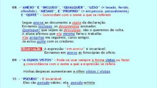 Vídeo Aula de Português  Gramática Concordância Nominal Parte 4 [upl. by Brom106]