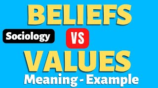 Beliefs vs Values difference  Difference between beliefs and values  Beliefs and norms difference [upl. by Irem]