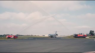 VistaJet Global 7500  Malta water salute [upl. by Enileve]