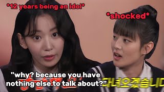 Sakura got frustrated on why Koreans always ask this question to an idol ft GIDLE Minnie [upl. by Nellek]