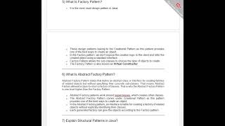 Java Design Pattern Interview Questions and Answers [upl. by Justinn]