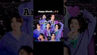 Happy Diwali army ⟬⟭💜  🥰🥰🥰btsarmy ytshorts junkook kpop btslover [upl. by Nail]