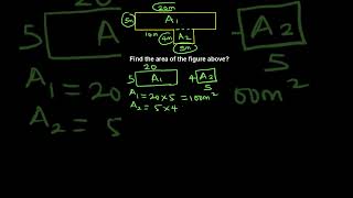 Area of composite shapes part 1 Stepbystep instructions Shorts maths geometry [upl. by Mcgurn129]