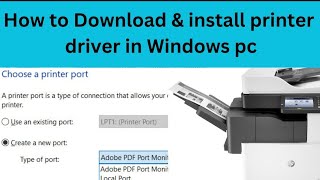 How to Download amp Install the printer Driver in windows PC [upl. by Eilojne685]