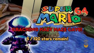 🔴LIVE  KING BROG  SUPER MARIO 64  CRACKING HAZY MAZE CAVE  5120 STARS [upl. by Ardnasyl]