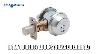 How to Rekey Lock Schlage B660 Deadbolt  Mr Locksmith Video [upl. by Eintirb984]