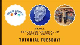 Skull 3D Crystal Puzzle Tutorial by Bepuzzled [upl. by Nnyleve]