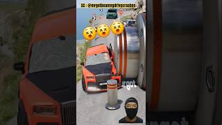 CAR PIT BOLLARD CRASH 🔥😵 beamngdrive beamng gaming crashtest simulator [upl. by Suivatna343]