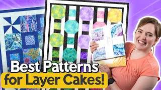 How to Use Layer Cakes with 3Yard Quilt Patterns  The Perfect Match [upl. by Anaihs363]