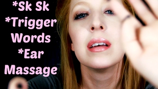 ASMR Sk Sk  Trigger Words Ear Massage [upl. by Gaither]