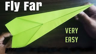 Classic Plane Very Easy  how to make the best paper airplane that flies really far  Origami easy [upl. by Haidadej]