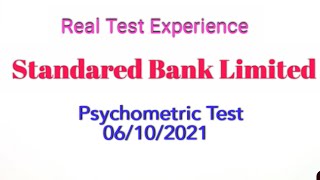 Psychometric Tests I Standard Bank Limited MTO Exam 6 October 2021। Online Psychometric Tests [upl. by Denbrook397]