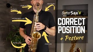 Beginner Saxophone Lesson 3  Setup Ideal Hand amp Body Position [upl. by Orville]