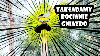 Zakładanie bocianiego gniazda  Ogrodowe druciarstwo [upl. by Dasha]