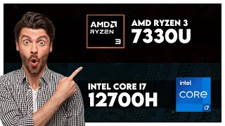 AMD Ryzen 3 7330U vs Intel Core i7 12700H Comparison [upl. by Ariet]