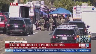 San Diego Police Officer Shot In Chollas Creek [upl. by Neeluj]