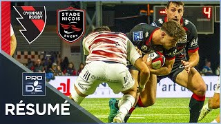 PRO D2  Résumé 1ère moitié Oyonnax Rugby  Stade Niçois Rugby  J4  Saison 20242025 [upl. by Assirk]