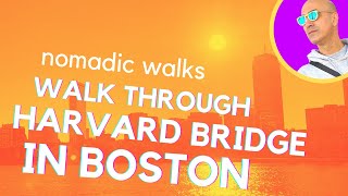 4K walking tour on the Harvard Bridge  Nomadic Walks [upl. by Galatea315]