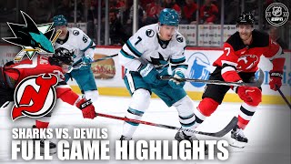 San Jose Sharks vs New Jersey Devils  Full Game Highlights  ESPN NHL [upl. by Nerval]