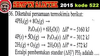 termokimia  SBMPTN 2015 SAINTEK 36 [upl. by Willett]