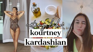 EATING and WORKING OUT like KOURTNEY KARDASHIAN for a day [upl. by Naened]