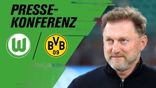 RELIVE  Pressekonferenz mit Hasenhüttl vor VfL Wolfsburg vs Borussia Dortmund  DFBPokal [upl. by Ikciv]