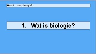 1 Wat is biologie [upl. by Aihsetal]