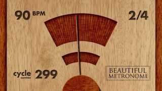 90 BPM 24 Wood Metronome HD [upl. by Aseiram372]