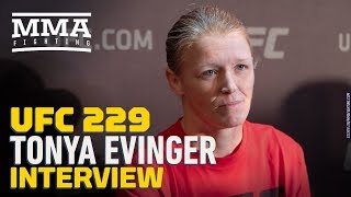 UFC 229 Tonya Evinger Details Breaking Her Leg In Half Firing Coach Because of It  MMA Fighting [upl. by Eniamret]