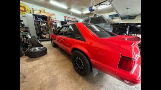 1993 LX Mustang VMS Racing wheels with MT ET Street SS Radial Tire P27550R15 [upl. by Vada]