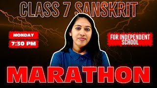 Class 7 Sanskrit Public Exam  Marathon  Independent School  Exam Winner Class 7 [upl. by Corb]