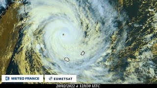 Animation satellite système EMNATI  Mascareignes  Février 2022 Météo France  EumetSat [upl. by Meredi]